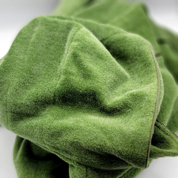 Vtg L.L.Bean Coat Green Hooded Jacket With Full-Zip Front Size Petite Lg - Picture 11 of 15